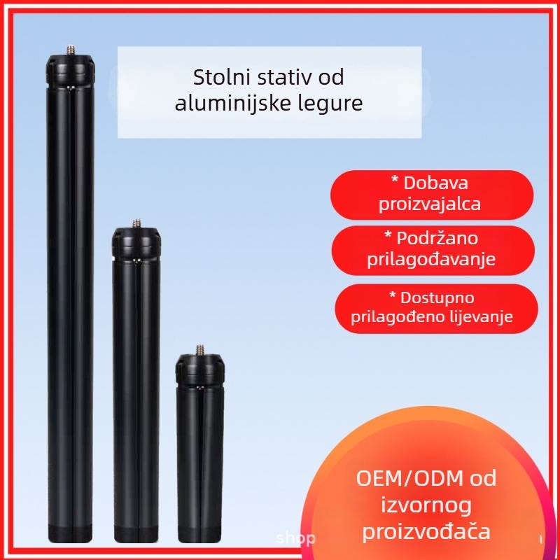 Stabilizator gimballa za stolni rad s aluminijskim legurama, produženom šipkom, trodijelnim stativom, nosačem projektora i kamerom za prijenos uživo