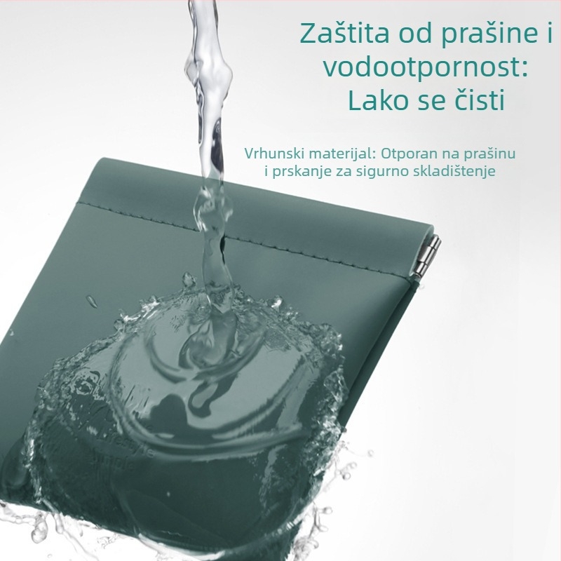 Minimalistička torbica za novčiće u jednoj boji — kompaktna torbica za novčiće, slušalice, kablove i ruž