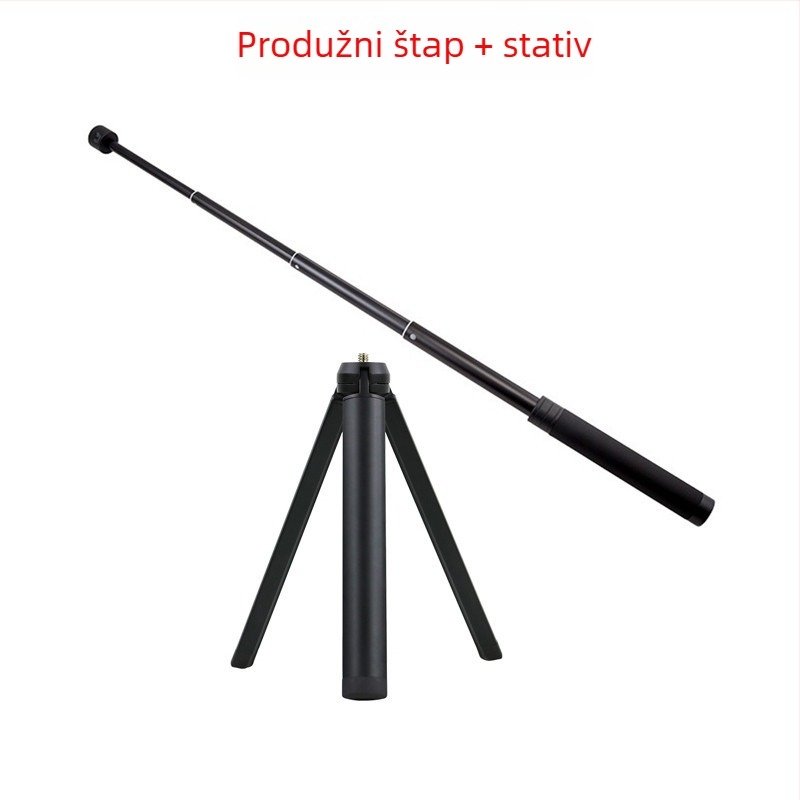 Aluminijski teleskopski produžni štap za stabilizator pametnog telefona DJI Zhiyun, s 1/4-inčnim navojem i učvršćenim stativom