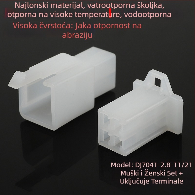 2,8 mm konektor za električno vozilo, jezgro s 2–9 rupa, par vodiča s priključkom, muški i ženski konektor
