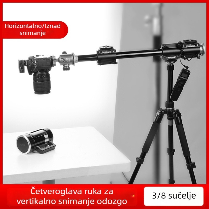 Tongli DSLR četveročlani križni stativ za vertikalno snimanje iznad, produžna šipka za rasvjetu