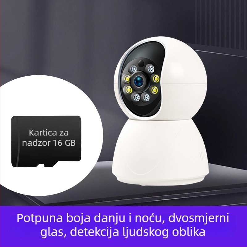 Inteligentna bežična kućna kamera s HD rezolucijom, Wi‑Fi, daljinski glasovni interkom, nadzor i snimanje