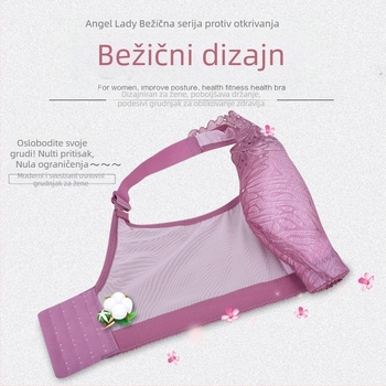 Ducheng Liren 3011 Bežični grudnjak, košarica C, stil bez rukava, potpuna pokrivenost, crvena
