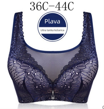 Ducheng Liren 3011 Bežični grudnjak, košarica C, stil bez rukava, potpuna pokrivenost, crvena
