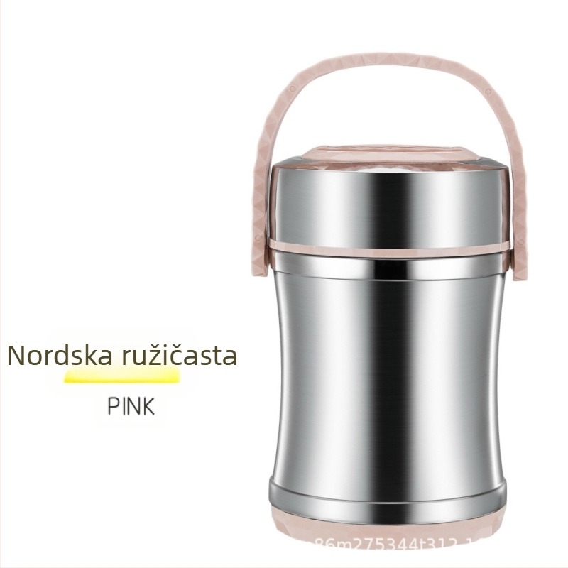 Mu Yixin 304 nehrđajući čelik izolirana kutija za obrok s trostrukim slojem, šarena konstrukcija, velika kapaciteta 2.1–3 L, za odrasle