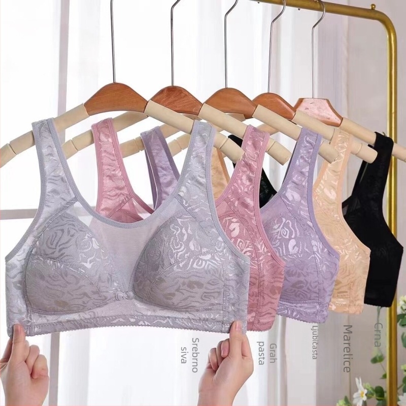 Plus-size grudnjak bez žice, prozračan, oblikovanje i podrška, potpuno pokrivenje za velike grudi
