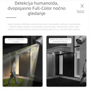 Žičana vanjska CCTV bullet PoE kamera, crna, 4K mrežna kamera, 5 MP ili 8 MP