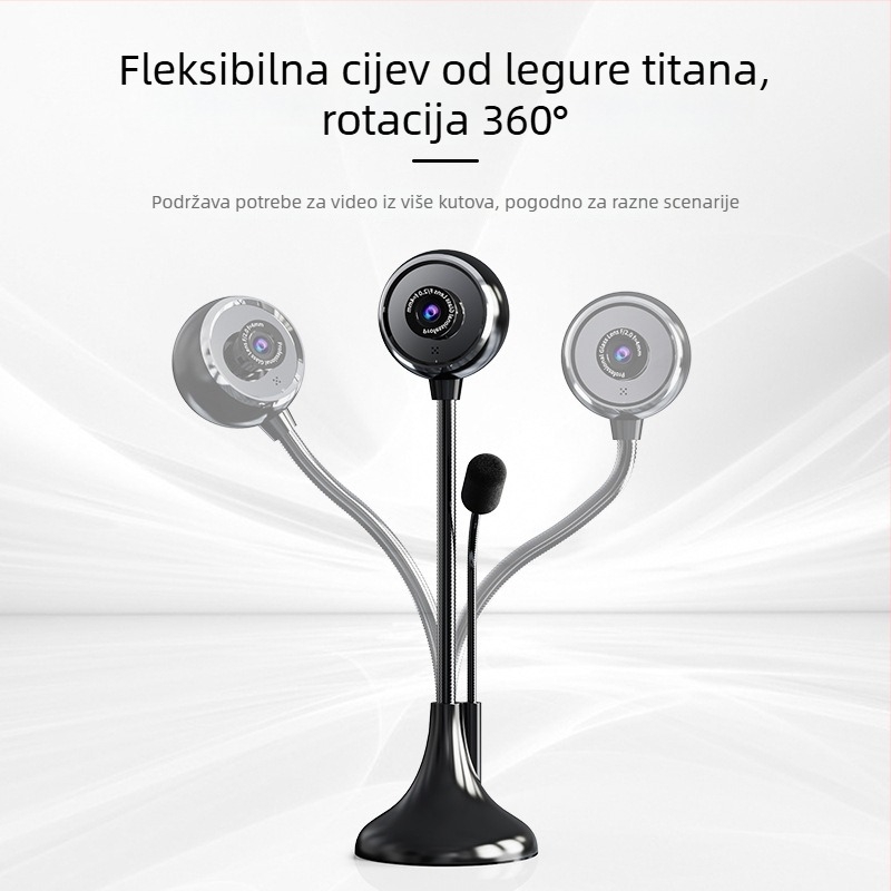 HD USB web kamera s ugrađenim mikrofonom za desktop i prijenosno računalo, pogodna za online nastavu