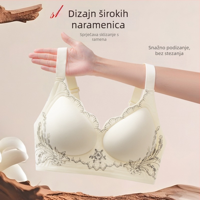 Crveni grudnjak s košaricama u obliku kapljice, push-up, bočna potpora, potpuno pokrivanje, plus veličina