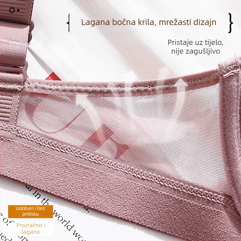 Plus-size bezšivno seksi i udobno donje rublje, oblikuje grudi, skuplja i podiže, podržava bočne grudi, sprječava opuštanje, lijep leđa.