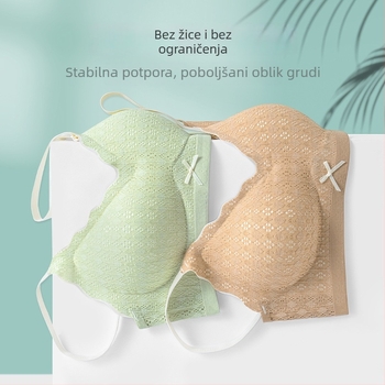 Čipkasti grudnjak za male grudi, bez žica, oblikovane košarice, nježna podrška, svjež stil