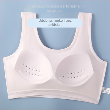 Sutien za djevojčice u razvoju, bez žica, s punim košaricama, fiksnim naramenicama, top stil