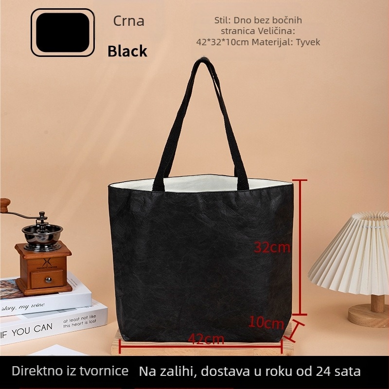 DuPont kraft papirnate torbe, prilagođene božićne poklon torbe, perive, otporne na kidanje, torba za kupovinu s jednom remenom, izrađene po narudžbi, veličina 42×32×10 cm, boje bež, siva, smeđa, crna, vojno zelena, mentol zelena.