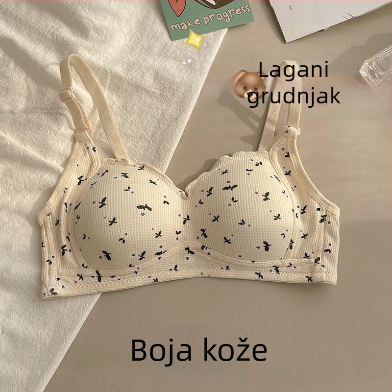 Ženski grudnjak bez žice s cvjetnim uzorkom u japanskom stilu, mali košarice, udoban i prozračan, lijep leđa, za mlade djevojke i studentice