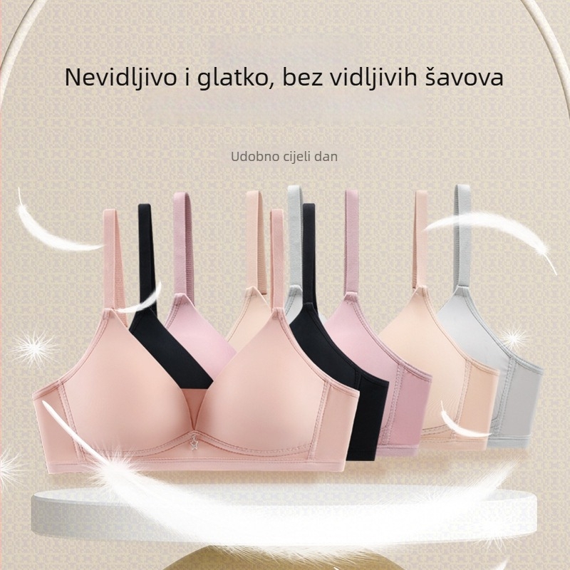 Bezšivni push-up grudnjak za djevojke i mlade žene, tanak, bez čeličnih žica, vizualno povećava male grudi