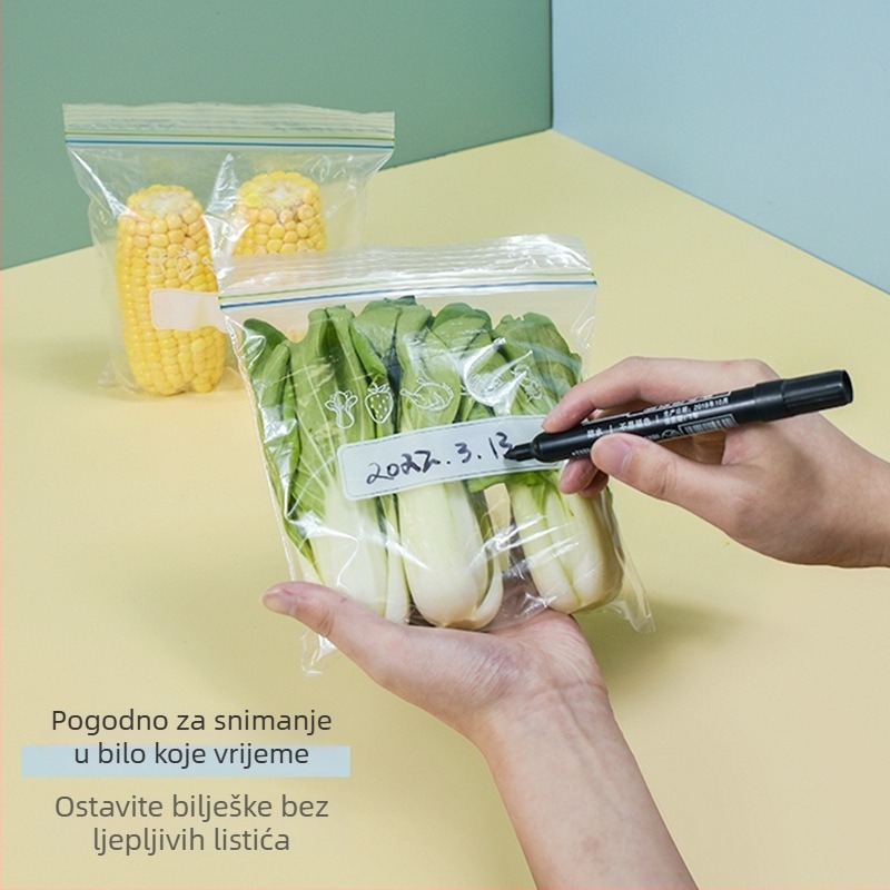 Vrećica za čuvanje hrane, za kućnu upotrebu, samozatvara, prehrambene kvalitete, pogodna za hladnjak i zamrzivač, ekonomsko pakiranje