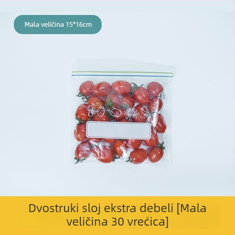 Vrećica za čuvanje hrane, za kućnu upotrebu, samozatvara, prehrambene kvalitete, pogodna za hladnjak i zamrzivač, ekonomsko pakiranje