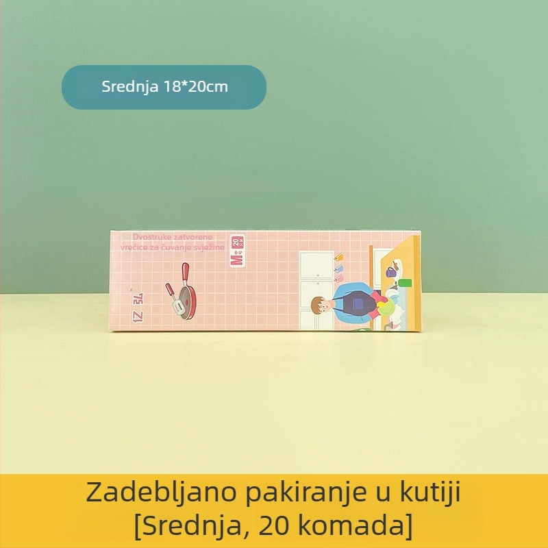 Vrećica za čuvanje hrane, za kućnu upotrebu, samozatvara, prehrambene kvalitete, pogodna za hladnjak i zamrzivač, ekonomsko pakiranje