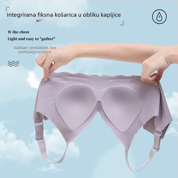 Plus veličine bešivni grudnjak za žene, bez žice, oblikuje siluetu, udoban, tanak ljetni model