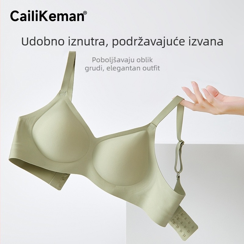 Caiiikeman Grudnjak bez žice za žene s malim grudima, push-up, bočna podrška, protiv opuštanja, prozračan materijal