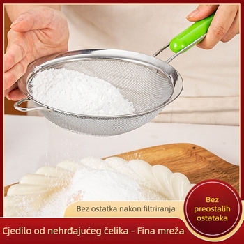 Nehrđajuća čelična žlica-sito za filtriranje soka, s rukohvatom protiv opeklina i odvajačem masnoće