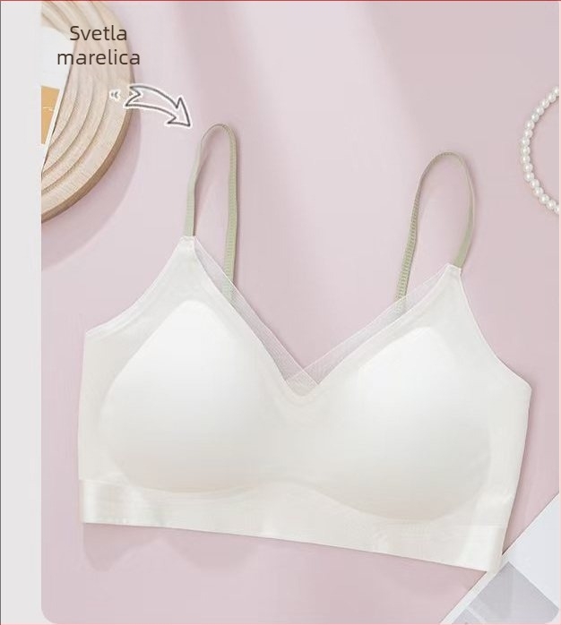Saten grudnjak za žene u stilu majice-tank, podizanje, protivklizanje, oblikovanje, 3/4 košarica