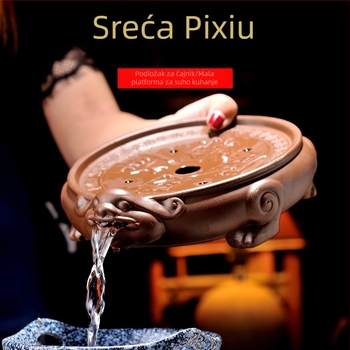 Purple Sand set za čaj: držač za čajnik, podmetač, baza za sušenje, šalice i pladanj — Kung Fu čajni set