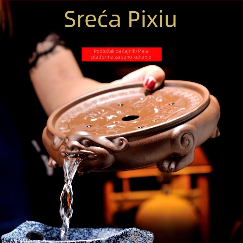 Purple Sand set za čaj: držač za čajnik, podmetač, baza za sušenje, šalice i pladanj — Kung Fu čajni set