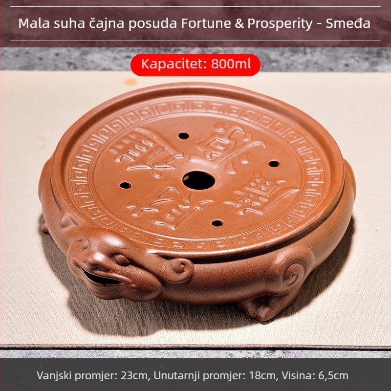 Purple Sand set za čaj: držač za čajnik, podmetač, baza za sušenje, šalice i pladanj — Kung Fu čajni set