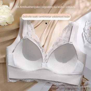Čipkasti grudnjak s francuskim stilom, formirane košarice 3/4, push-up za mali bust, lijep stražnji dizajn 6022
