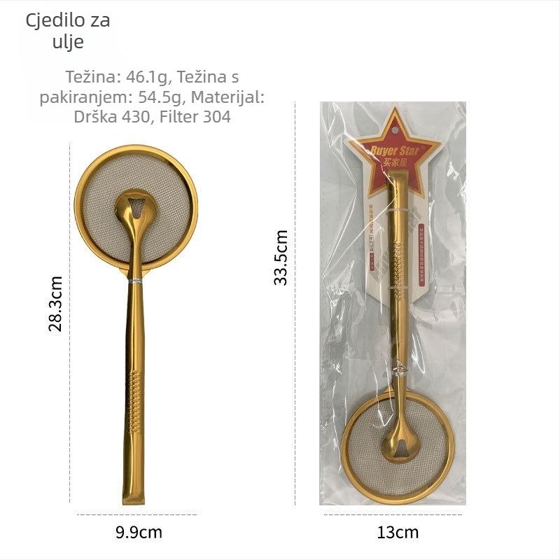 Klip za odvod ulja od nehrđajućeg čelika — kuhinjski alat, klip za hranu i roštilj