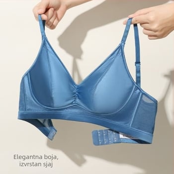 Sutien od Mulberry svile za njegu kože, luksuzan satenski, francuski stil anti gravitacije sa šalicama ušiju zeca, vizualno smanjenje dekoltea