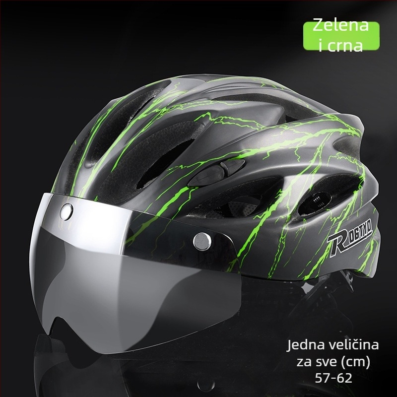 Kaciga za bicikl s integriranim naočalama i magnetskim lećama, unisex, za MTB i cestovne bicikle