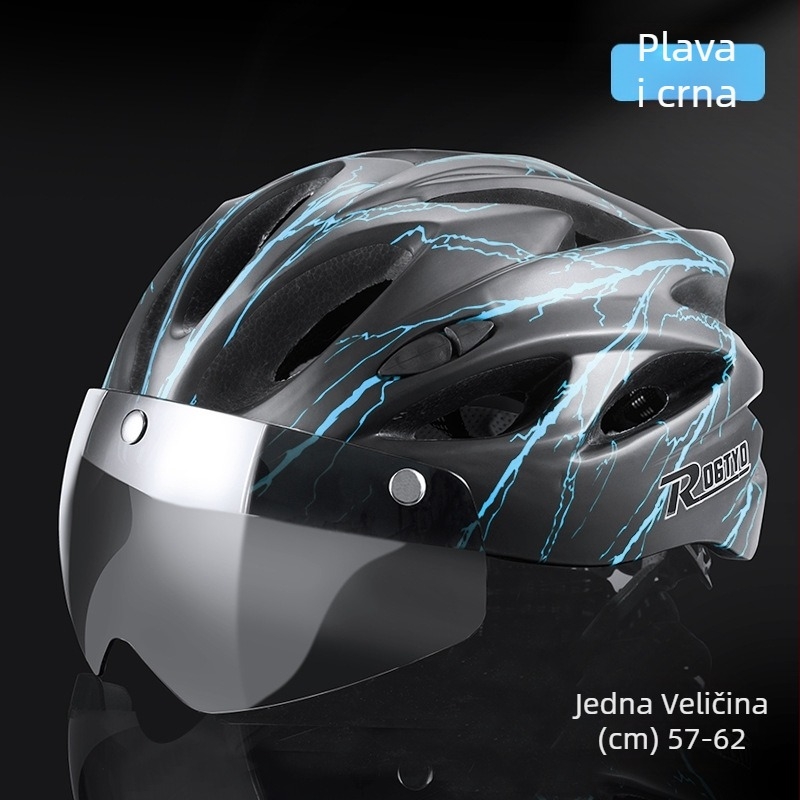 Kaciga za bicikl s integriranim naočalama i magnetskim lećama, unisex, za MTB i cestovne bicikle