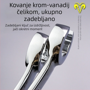 Dvostrani otvoreni ključ za cijevi kočnice, šesterokutna glava, alat za demontažu