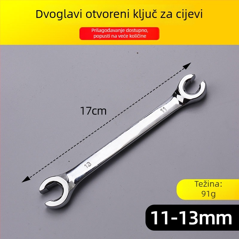 Dvostrani otvoreni ključ za cijevi kočnice, šesterokutna glava, alat za demontažu