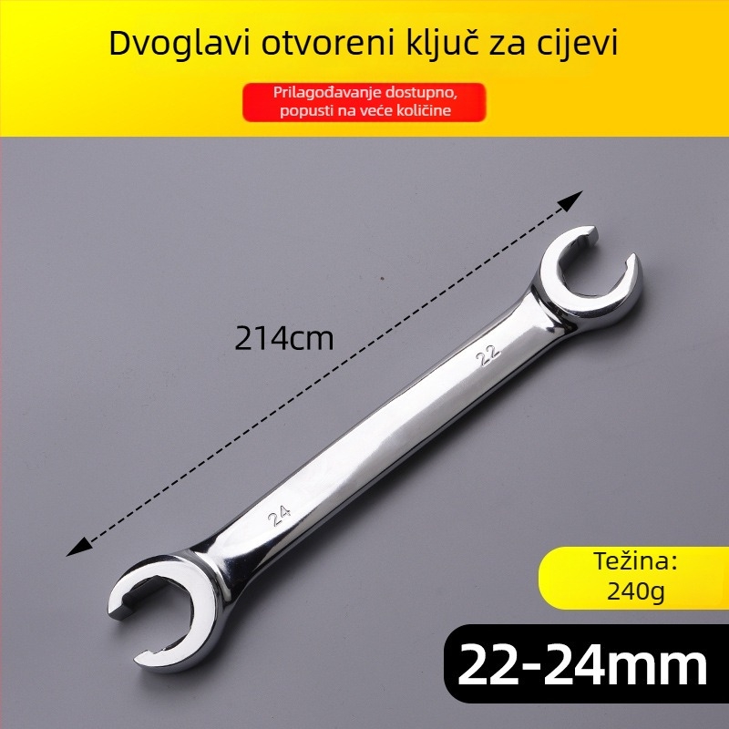 Dvostrani otvoreni ključ za cijevi kočnice, šesterokutna glava, alat za demontažu