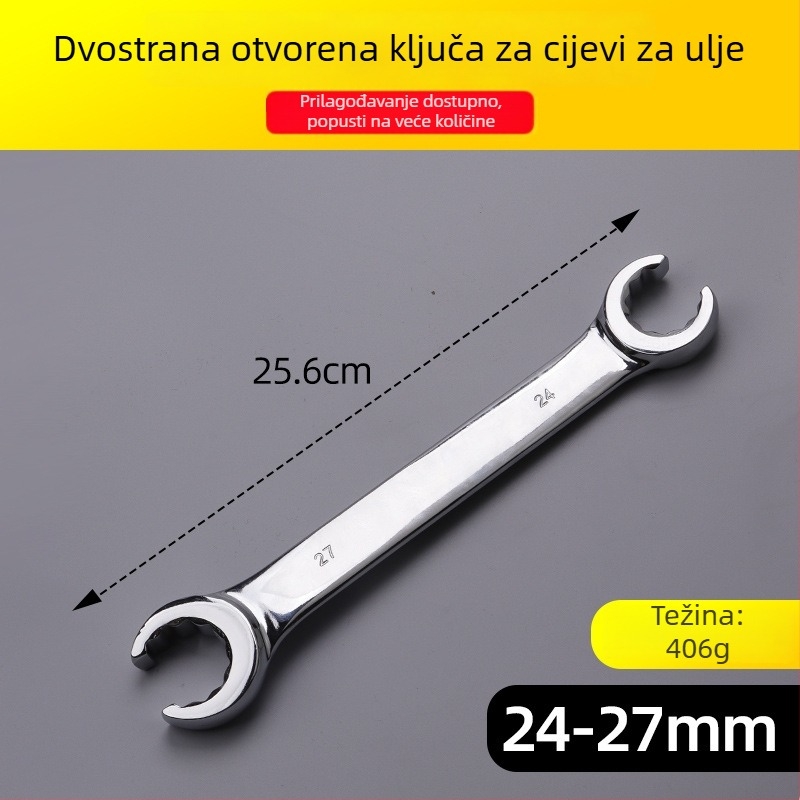Dvostrani otvoreni ključ za cijevi kočnice, šesterokutna glava, alat za demontažu