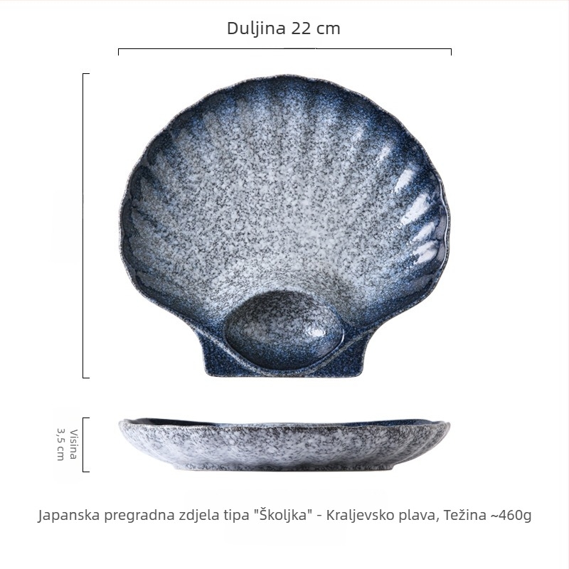 Porcelanska ploča za knedle s ugrađenom posudom za ocat – integrirano keramičko posuđe, podijeljeni tanjur, kreativni set posuđa