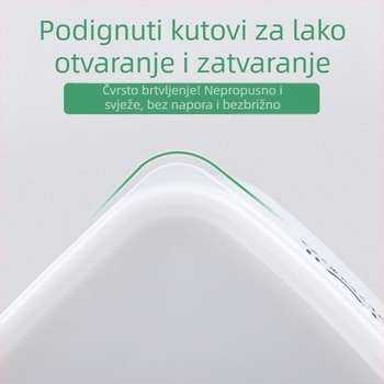 Plastična kutija za hranu s poklopcem, za hladnjak, kutija za ručak