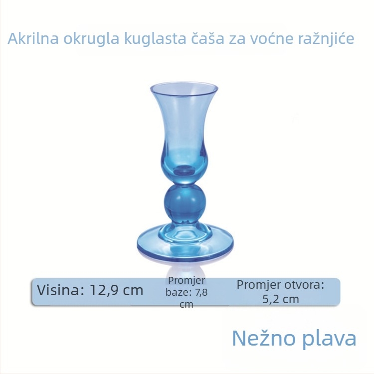 Akrilna čašica za voćne štapiće, držač vilica i čašica za štapiće, šarena