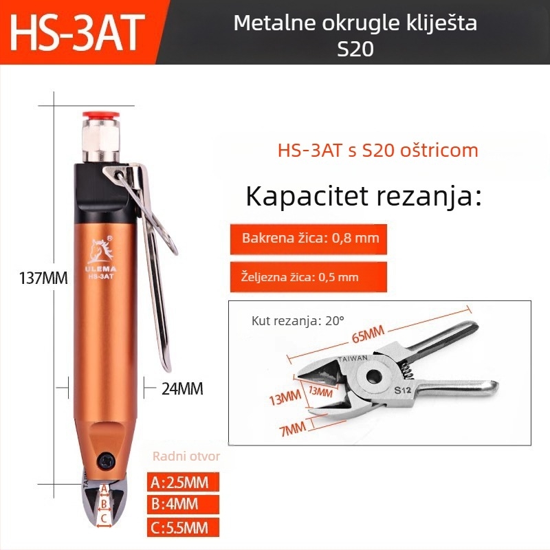 ULEMA pneumatske škare – rezanje plastike i žice, model HS-30T