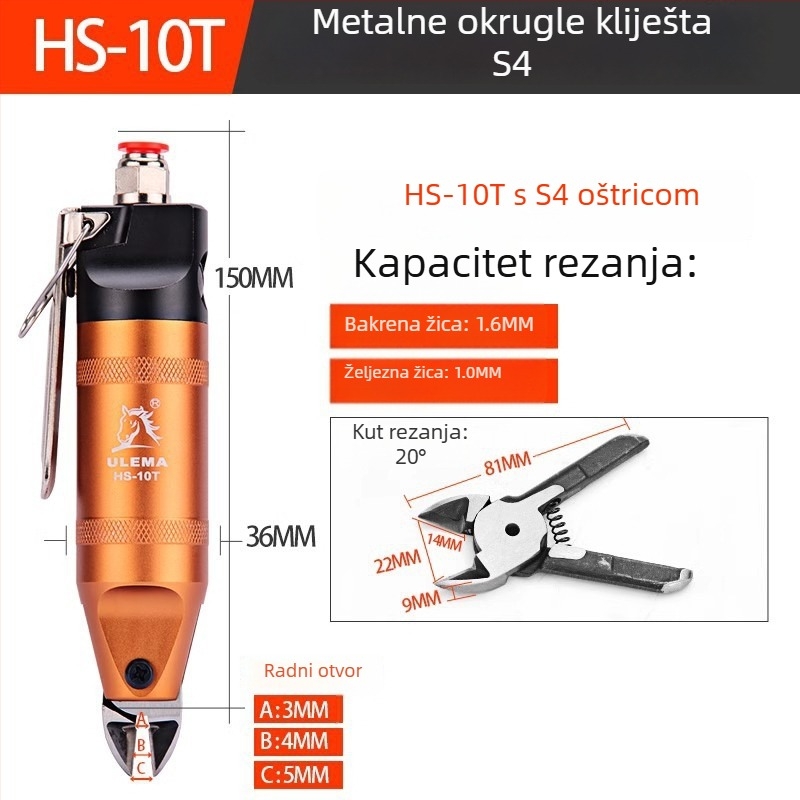 ULEMA pneumatske škare – rezanje plastike i žice, model HS-30T