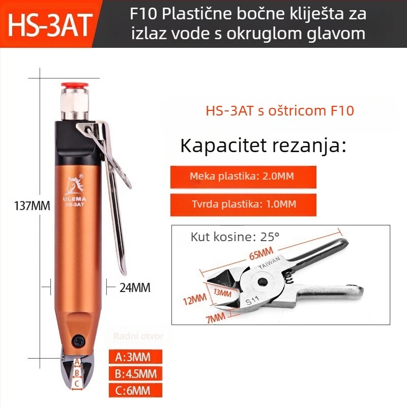 ULEMA pneumatske škare – rezanje plastike i žice, model HS-30T