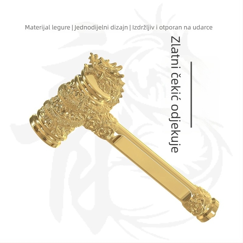 Čekić s pozlaćenom glavom zmaja za ceremonije otvaranja i dekoraciju, kompletan set, model 2025