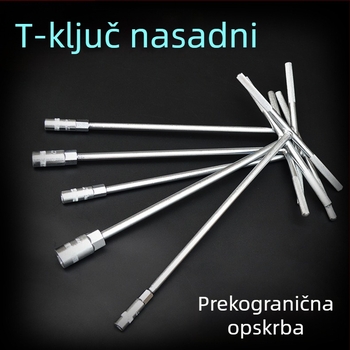 T-ručki vanjski šesterokutni ključ s nastavcima, set 6/7/8/10/14/17 mm