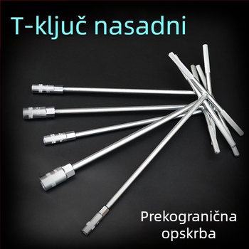 T-ručki vanjski šesterokutni ključ s nastavcima, set 6/7/8/10/14/17 mm