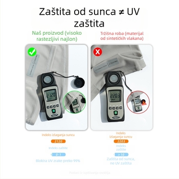Unisex maska za vožnju biciklom za zaštitu od sunca, potpuno prekrivanje lica i vrata, Ice Silk tkanina