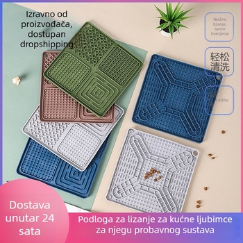 Podloga za lizanje za kućne ljubimce s usisnim čašicama, silikonska podloga za sporo hranjenje pasa i mačaka