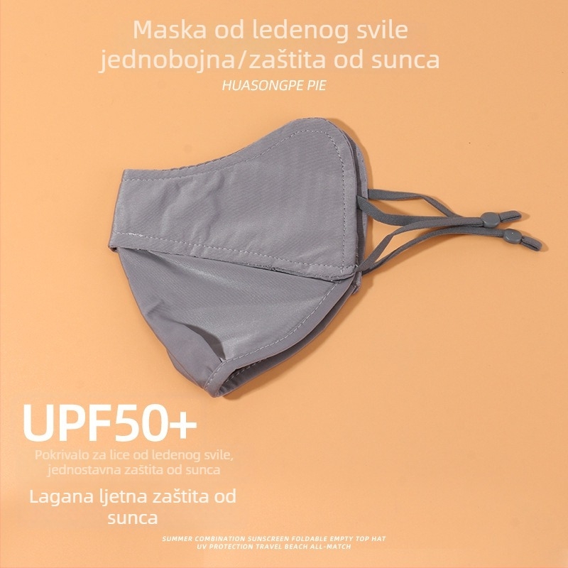 Ice Silk UV zaštitna maska za žene, ultra lagana ljetna maska za lice, prozračna za vožnju biciklom